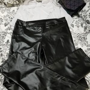 NWOT Black Pleather Pants